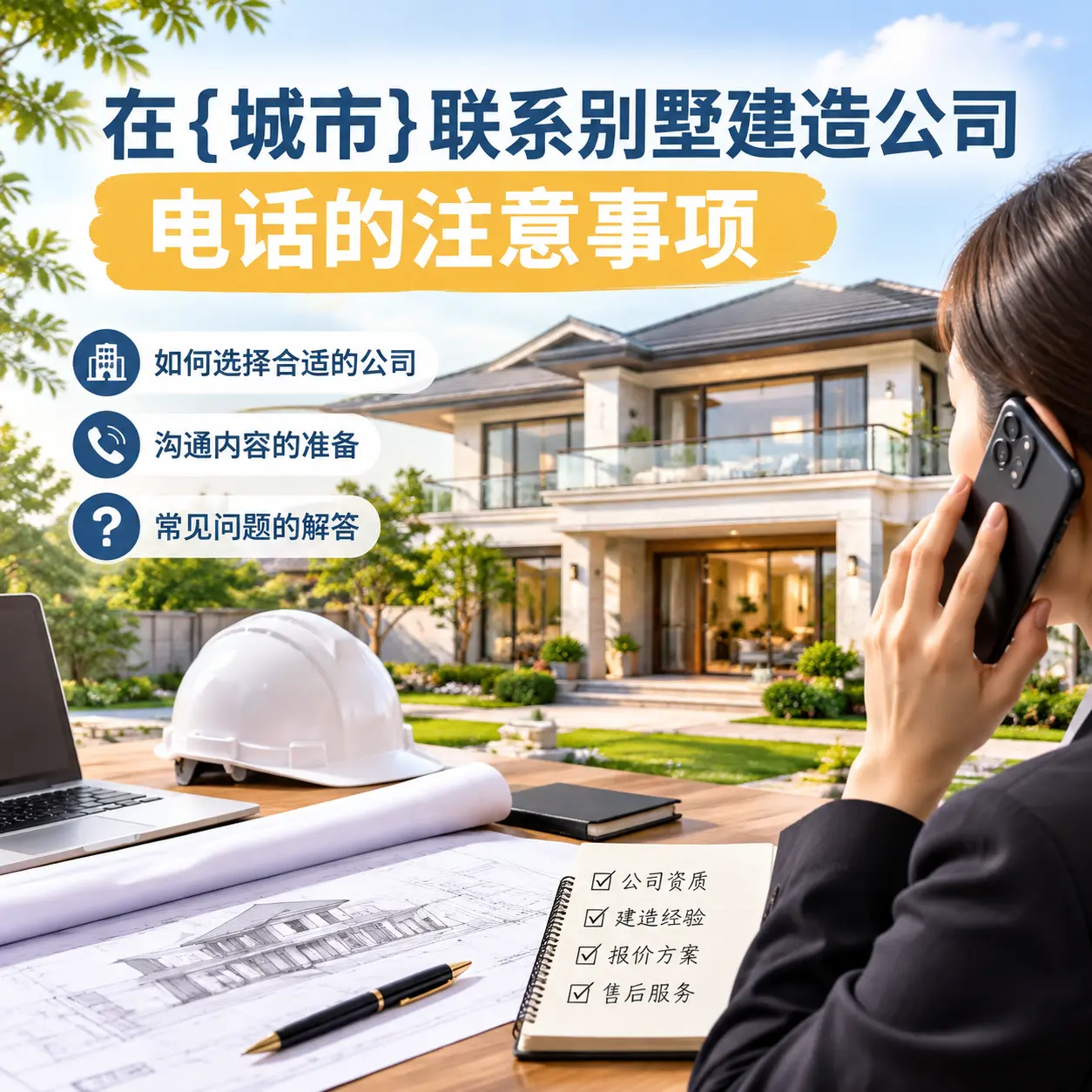 在都匀联系别墅建造公司电话的注意事项